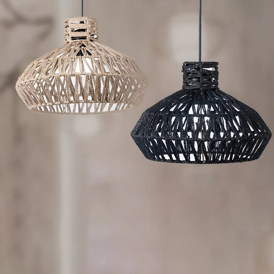 Luvikno | Elegant Vintage Rattan Pendellampe – Tidløs Luksus for Hver Forespørsel