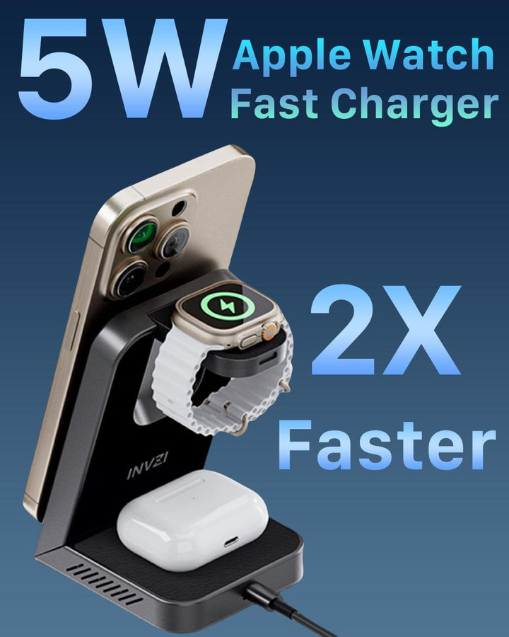Luvikno | LuxCharge Elite Wireless Hub | 3-i-1 hurtiglading løsning for sømløs bekvemmelighet