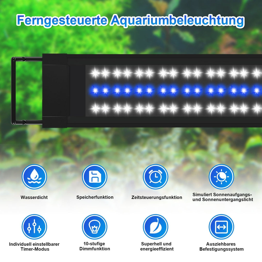 LED akvariebelysning 24/7 modus med timer | Luvikno
