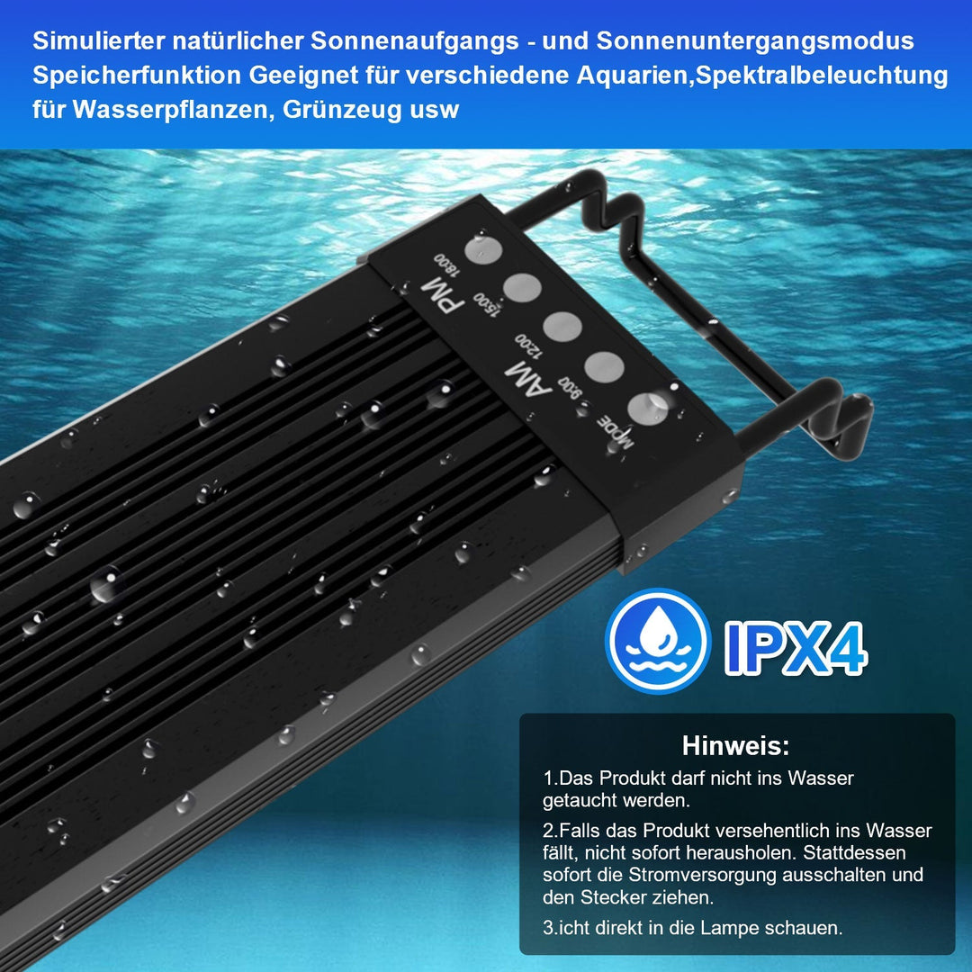 LED akvariebelysning 24/7 modus med timer | Luvikno
