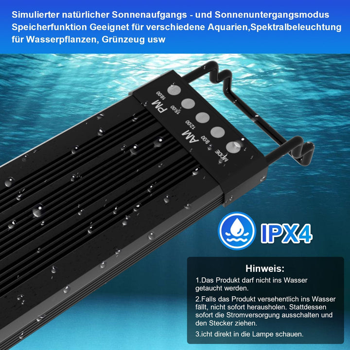 LED akvariebelysning 24/7 modus med timer | Luvikno