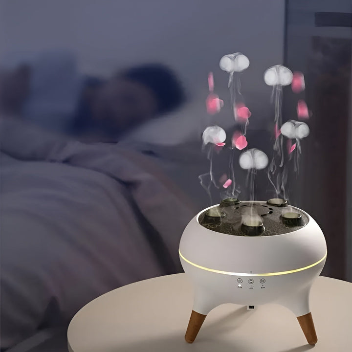 Aroma diffuser i manetform - fargeendring og fjernkontroll |Luftfukter for hjem og kontor | Luvikno