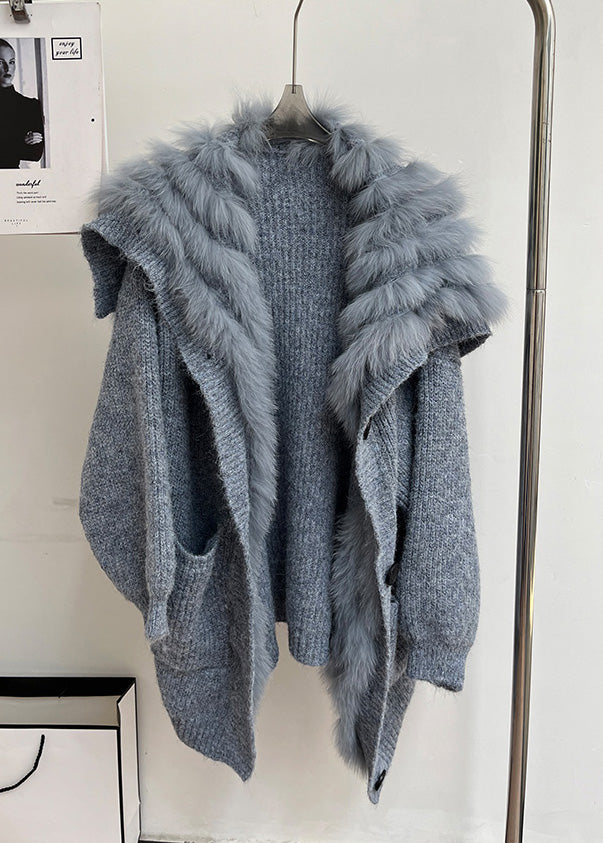 Luvik | Mukautuvat villakangastakit, joissa on siniset nappitaskut