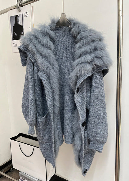 Luvik | Mukautuvat villakangastakit, joissa on siniset nappitaskut