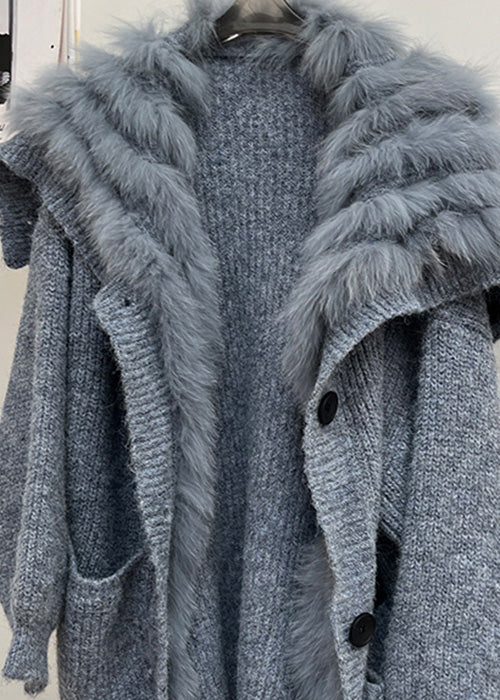 Luvik | Mukautuvat villakangastakit, joissa on siniset nappitaskut