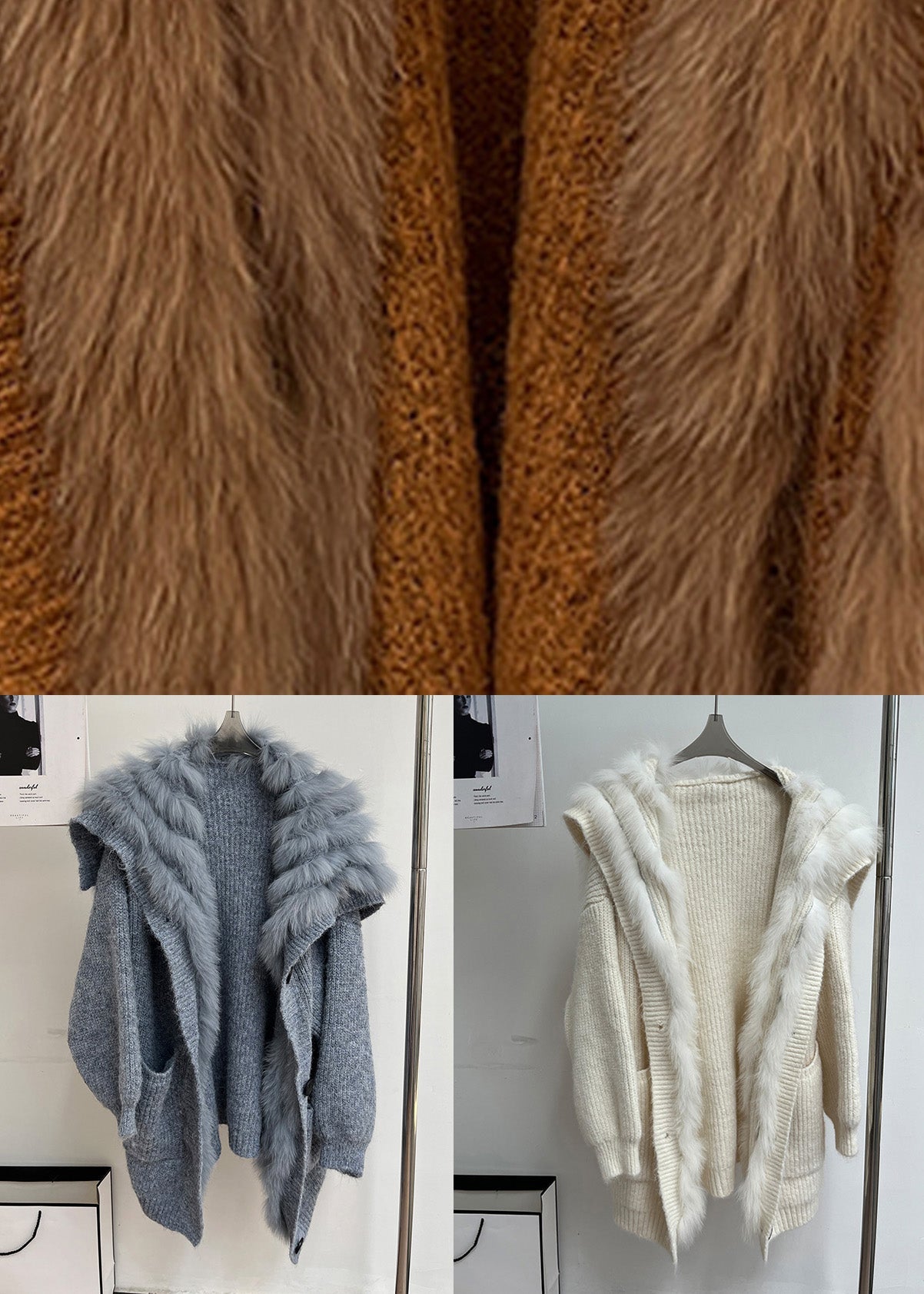 Luvik | Mukautuvat villakangastakit, joissa on siniset nappitaskut