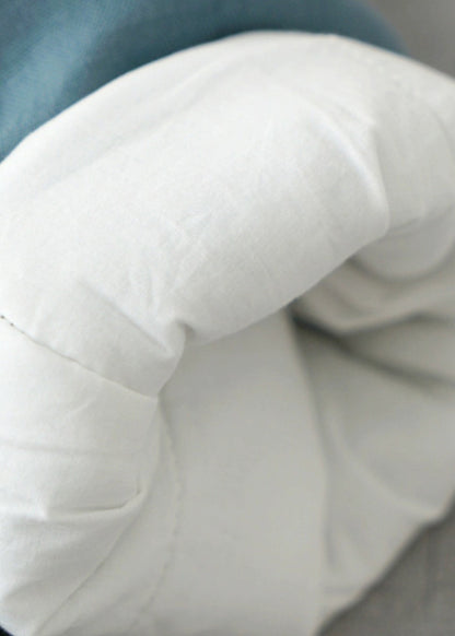 Luvik | Blauer Mandarin Takki Paksut Pitkät Villakankaat Täyte Talvi