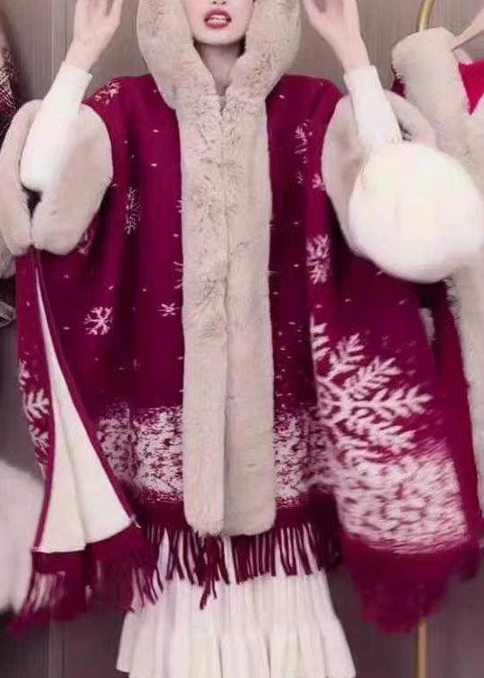 Luvik | Rosa Huppu turkis kauluksella lämpimät fleece takit lepakkohihat