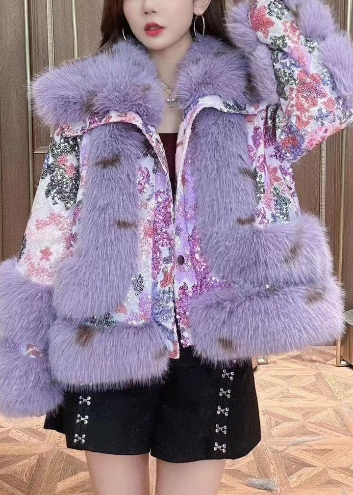 Luvik | Lilas Myke Paljetter Patchwork Vinterjakker