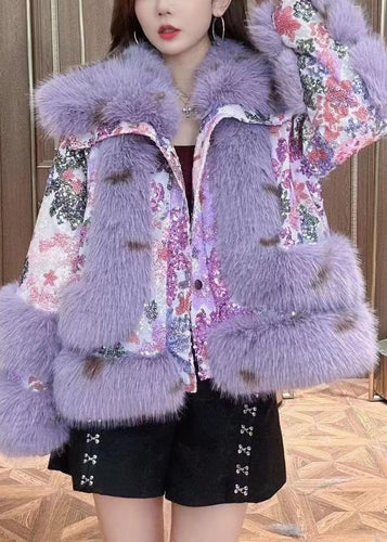 Luvik | Lilas Myke Paljetter Patchwork Vinterjakker