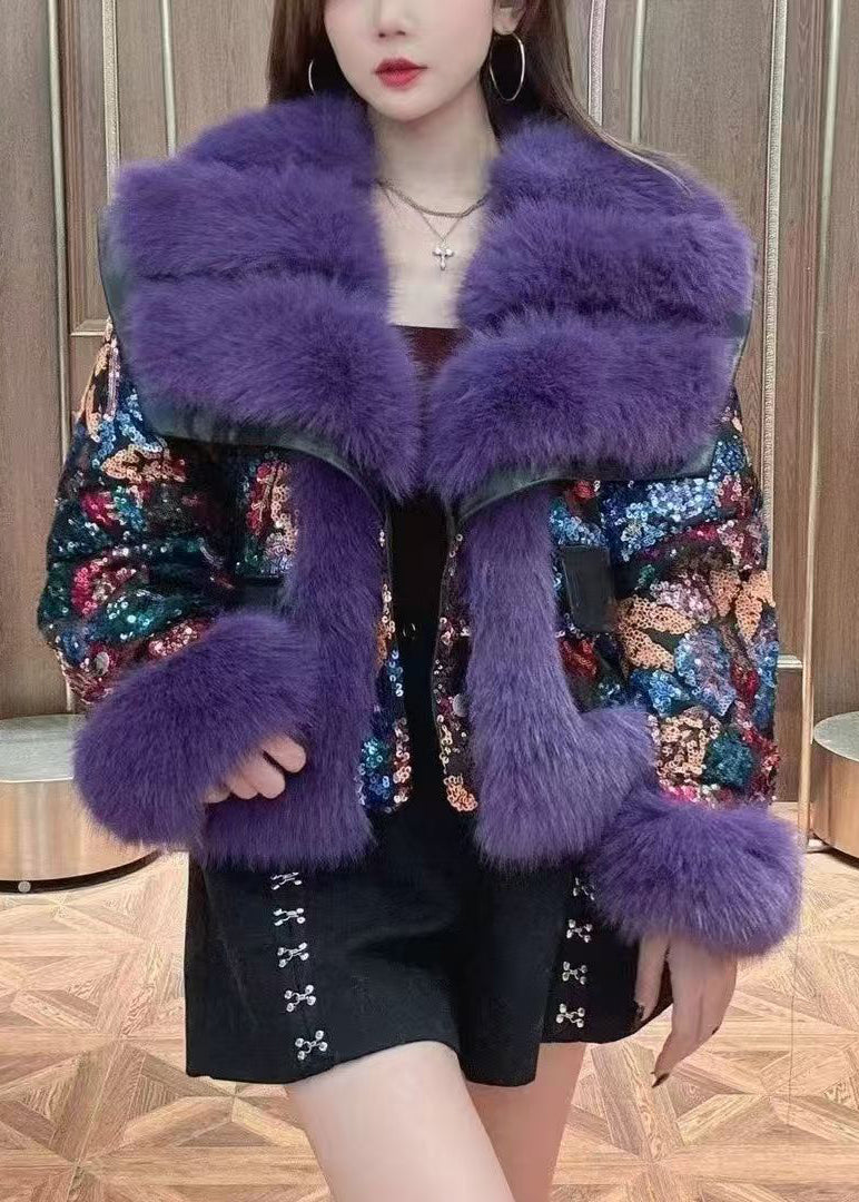 Luvik | Lilas Myke Paljetter Patchwork Vinterjakker