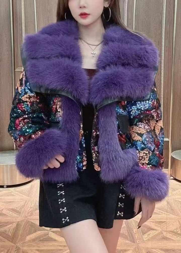 Luvik | Lilas Myke Paljetter Patchwork Vinterjakker