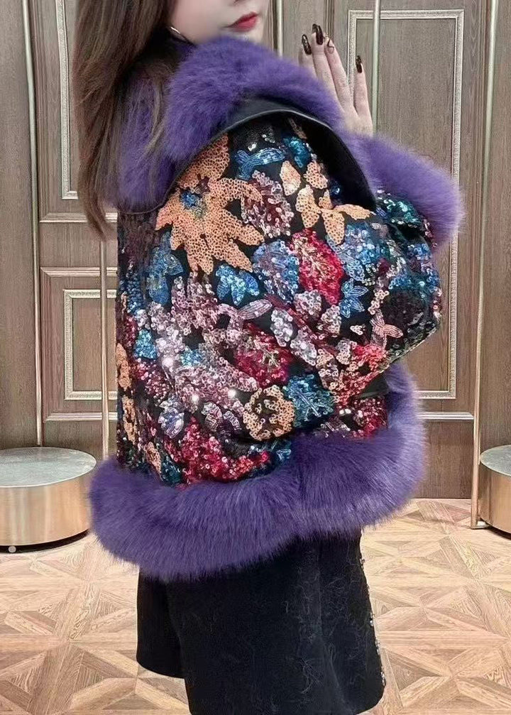 Luvik | Lilas Myke Paljetter Patchwork Vinterjakker