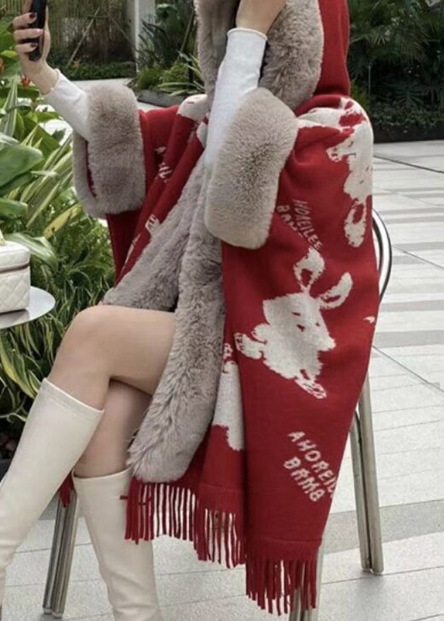 Luvik | Roter Painopintainen Huppari Patchwork Takki Fleecelämmin