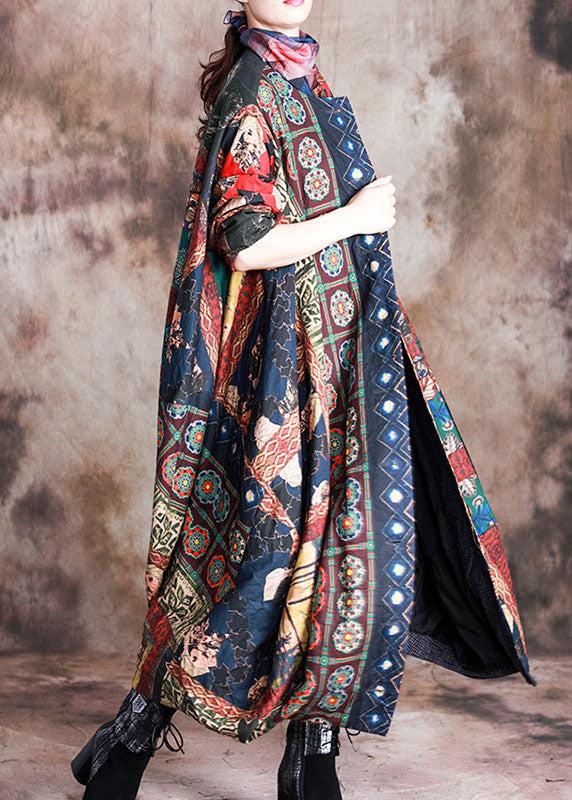 Luvik | Punainen painatus nappi Epäsymmetrinen muotokuvio takit pitkät hihat