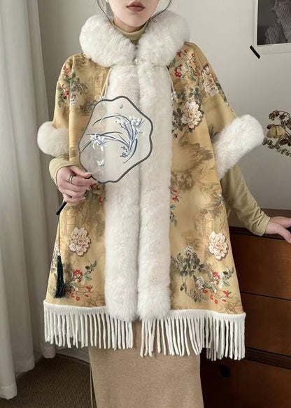 Luvik | Valea tekoturkista keltainen Avoin Sivuilla Fleecemantelit Talvivaatteet