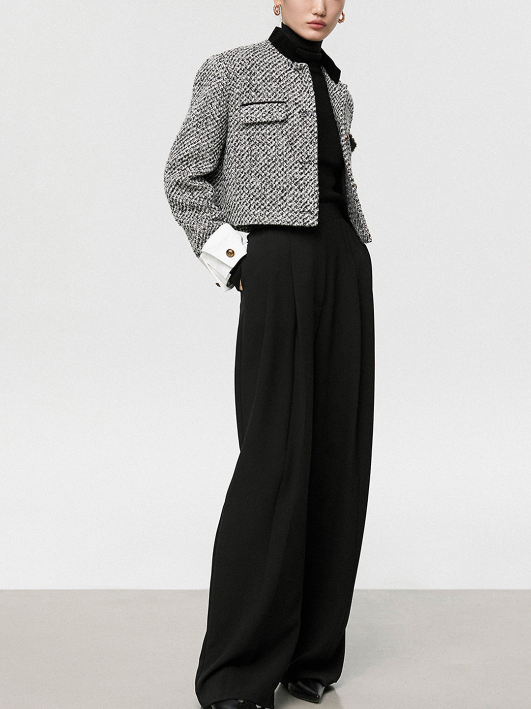 Luvik | Boucle Crop Blazer