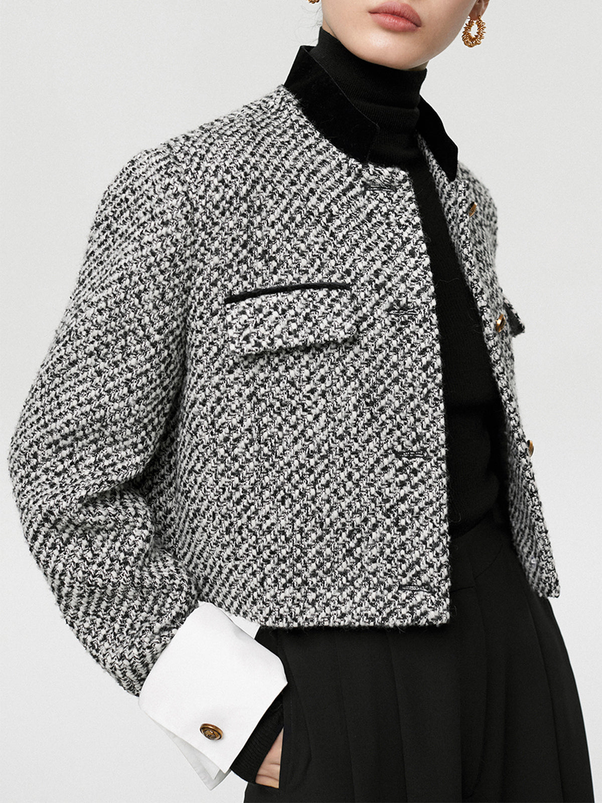 Luvik | Boucle Crop Blazer