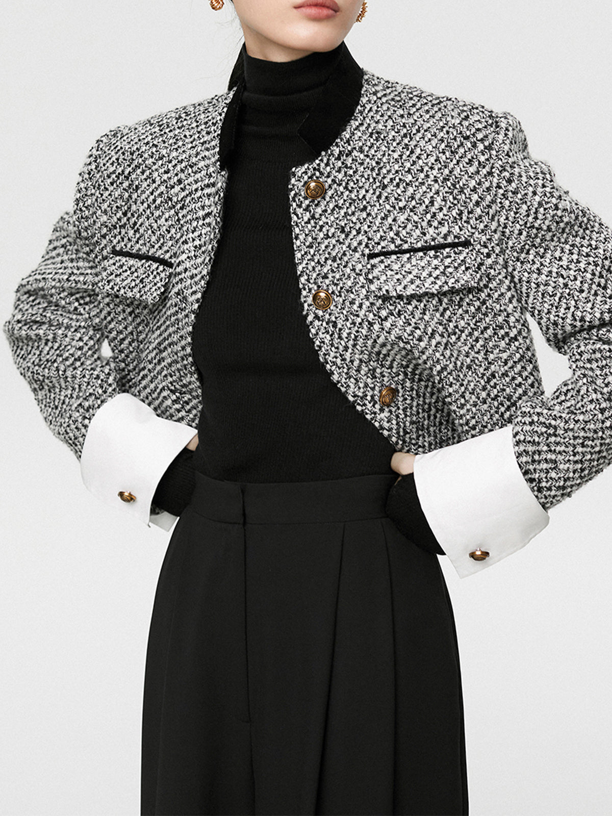 Luvik | Boucle Crop Blazer