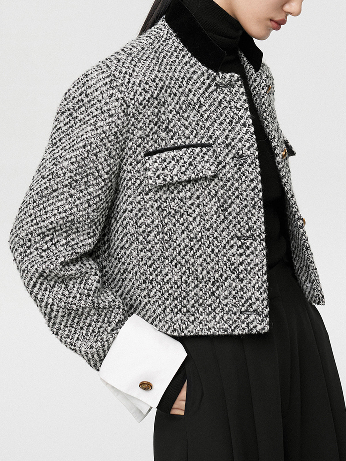 Luvik | Boucle Crop Blazer