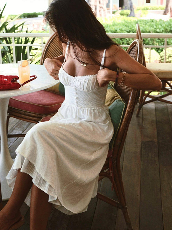 Luvik | Romanttinen Midi-dress with gathering and hem for women