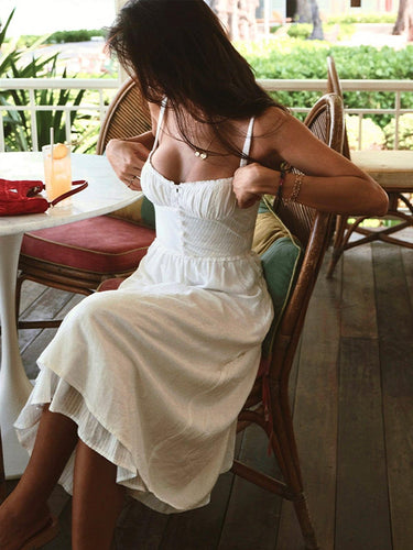 Luvik | Romanttinen Midi-dress with gathering and hem for women