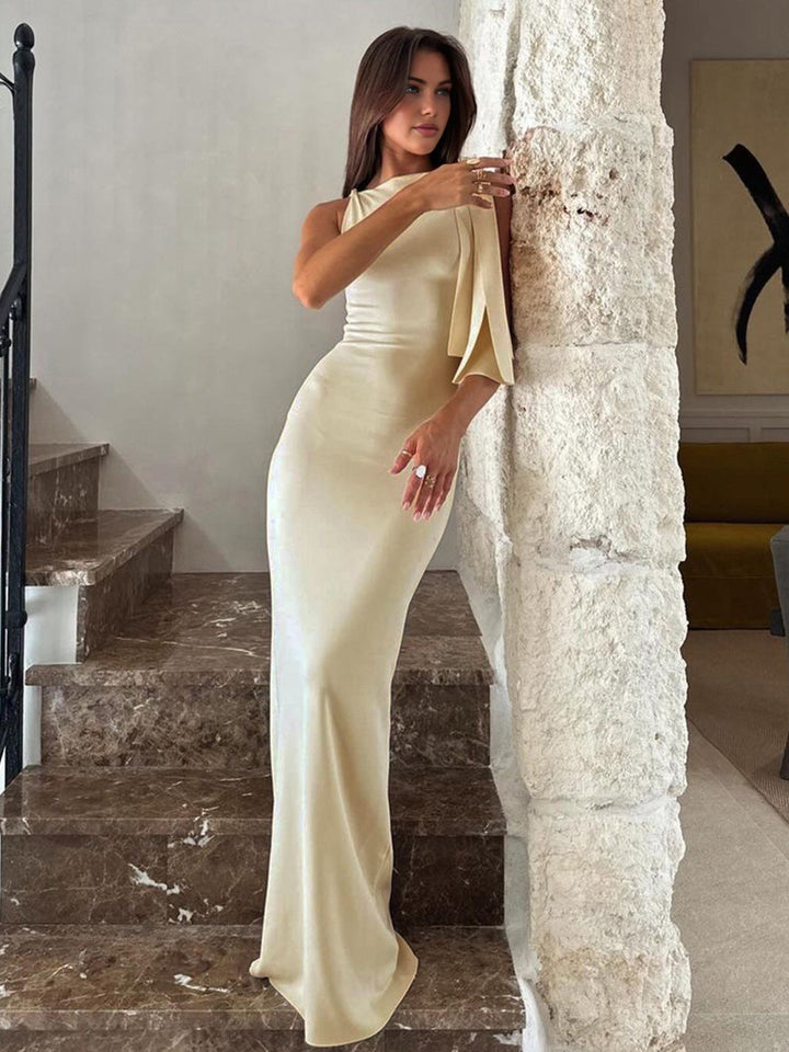 Luvik | Off-White Solmittava Maxi Mekko