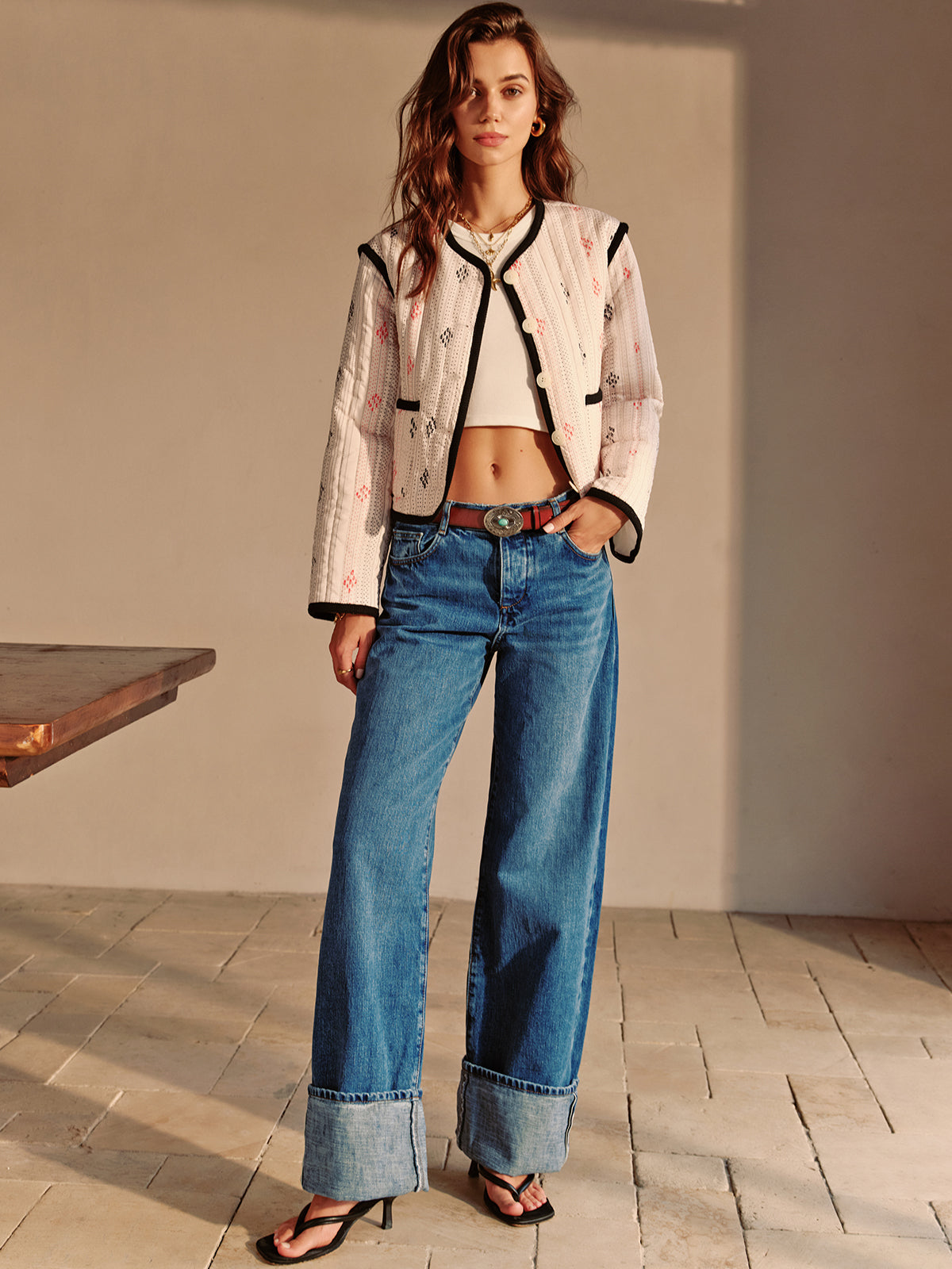 Luvik | Kontrastipipings Lyhyt Takki