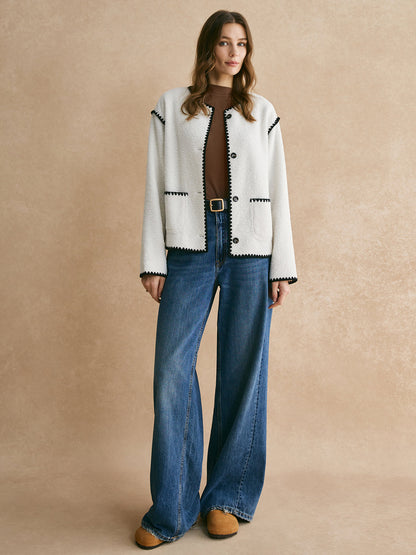 Luvik | Trim Minky Fleece Takki