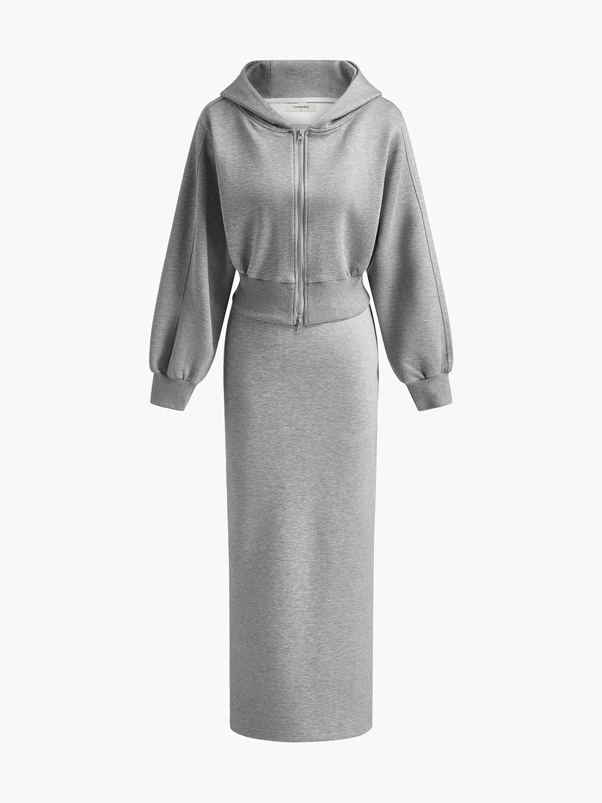 Luvik | Pitkähihaisessa Vetoketjullinen Crop Huppari