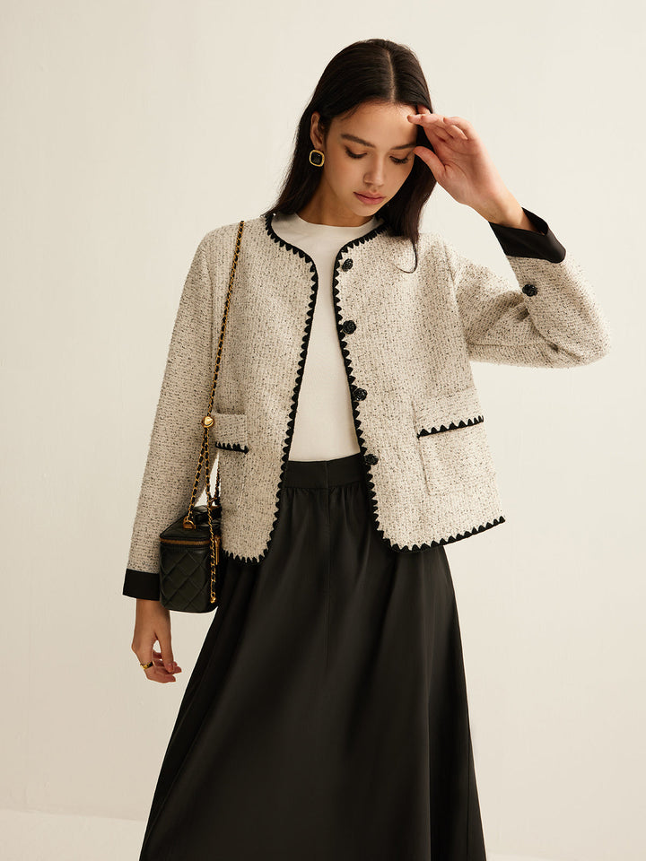 Luvik | Trim Tweed Kort Jakke