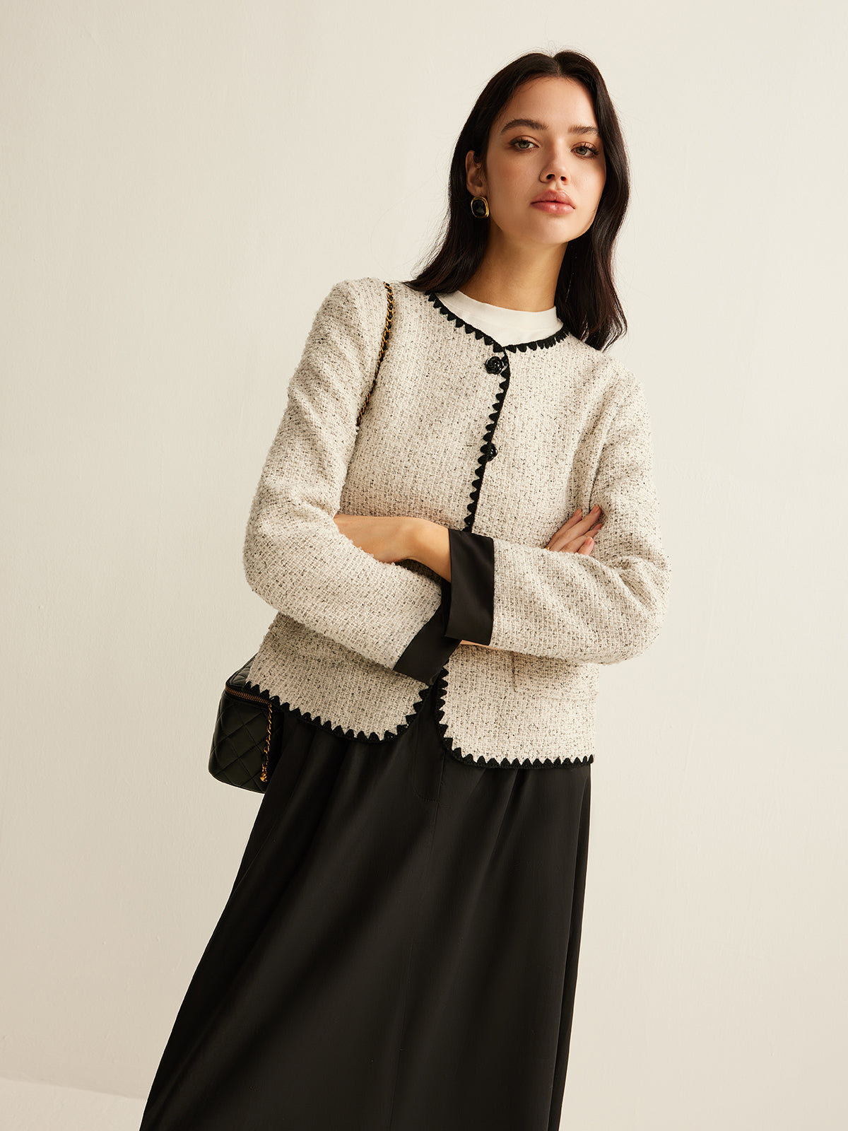 Luvik | Trim Tweed Lyhyt Takki