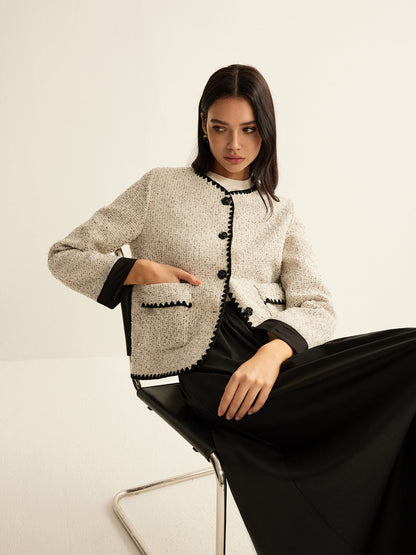 Luvik | Trim Tweed Lyhyt Takki