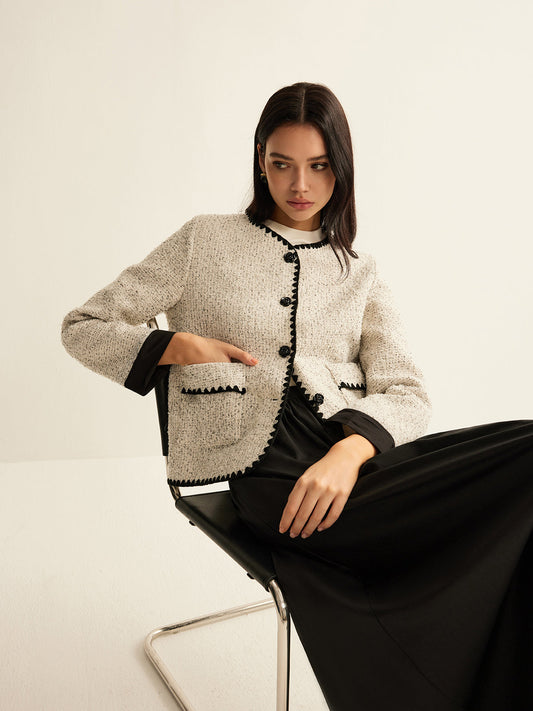 Luvik | Trim Tweed Lyhyt Takki