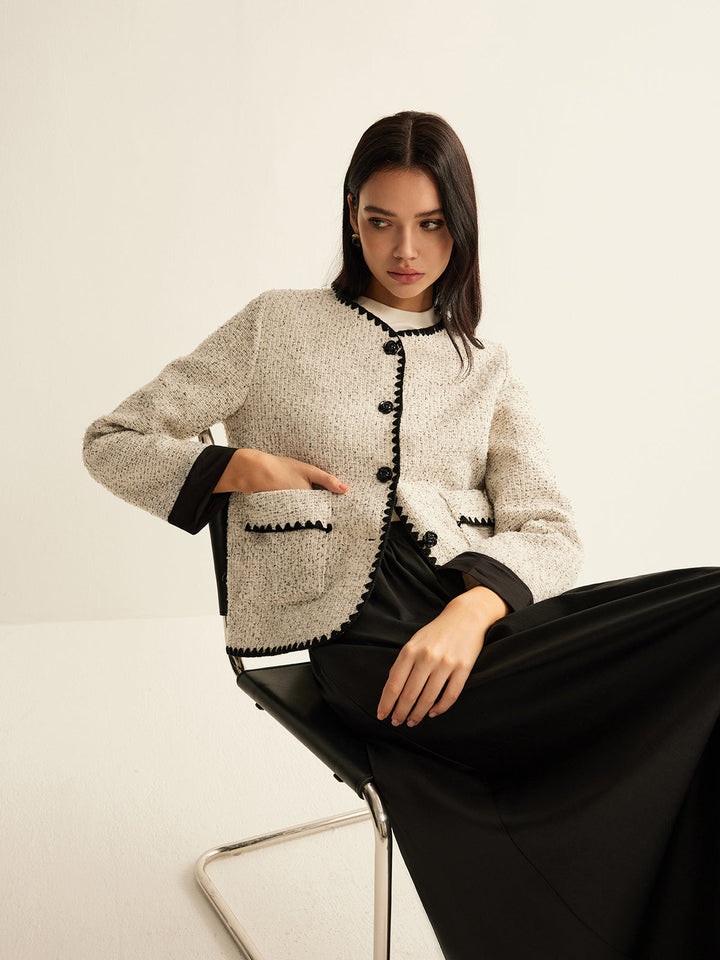 Luvik | Trim Tweed Kort Jakke