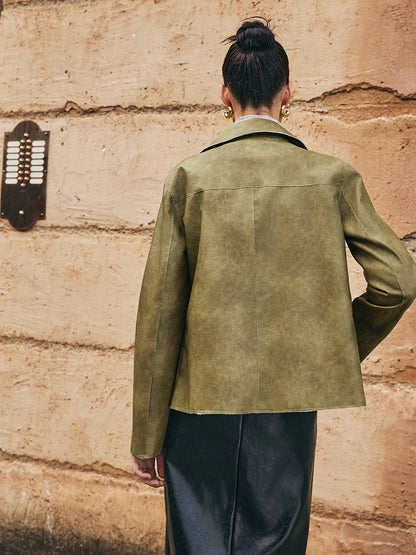 Luvik | PU-Nahka Suora Takki