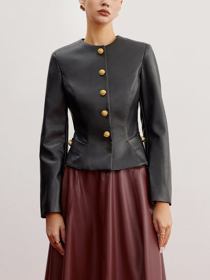 Luvik | Keinonahka Slim Takki