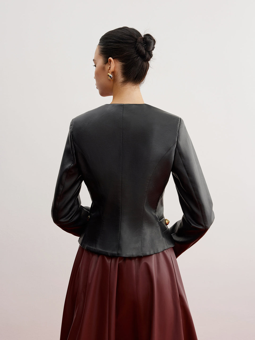Luvik | Syntetisk skinn Slim Jakke
