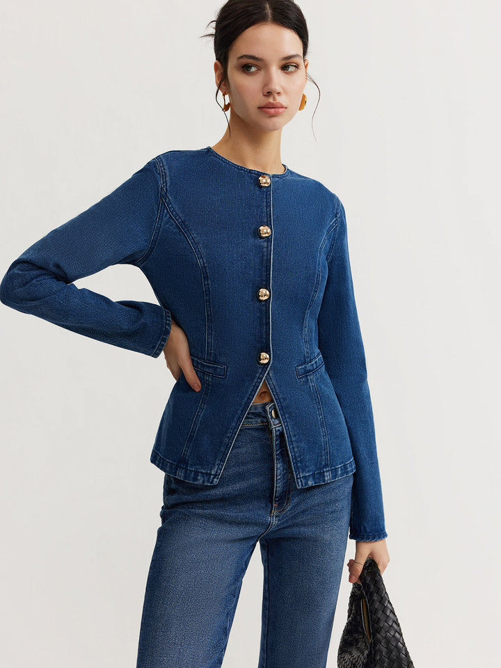 Luvik | Dunjakke Denim Slim
