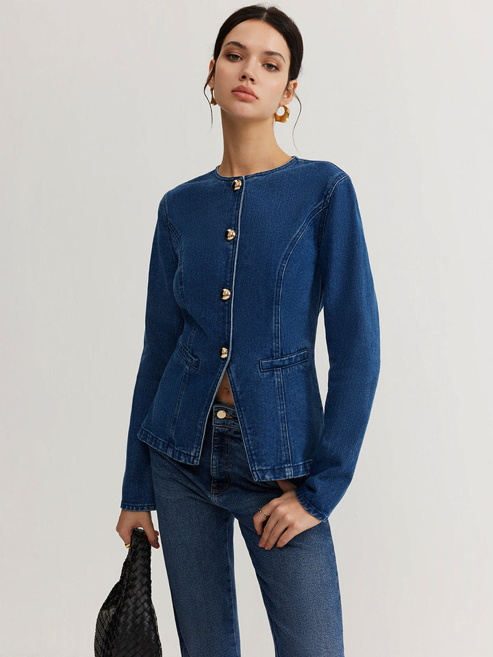 Luvik | Dunjakke Denim Slim