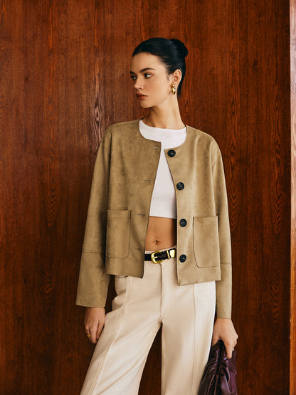 Luvik | Taskutaskullinen Nahkatakki