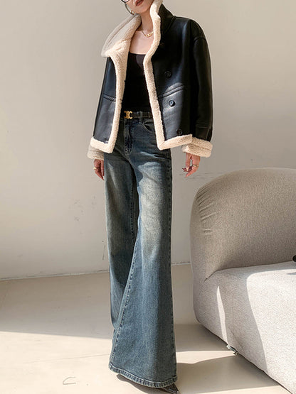 Luvik | Vuoritettu tekonahkatakki