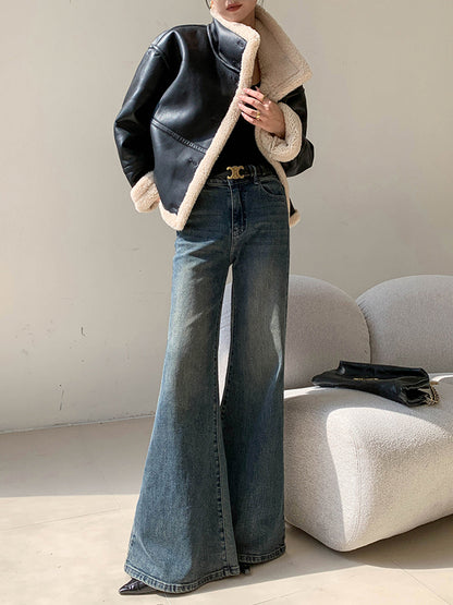 Luvik | Vuoritettu tekonahkatakki