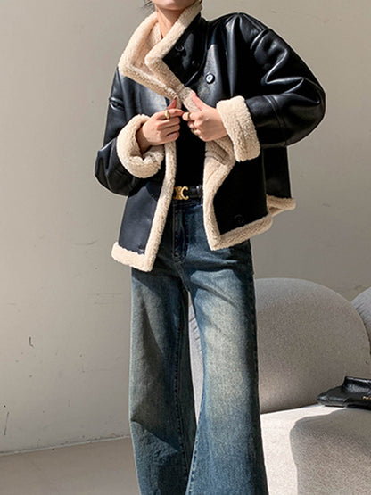 Luvik | Vuoritettu tekonahkatakki