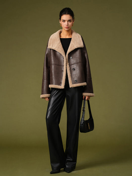 Luvik | PU Nahka Lämpimät Takit