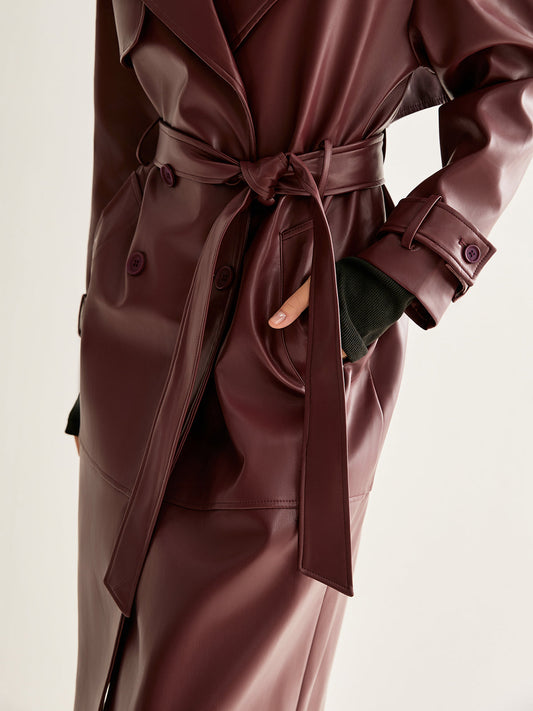 Luvik | PU-nahka Pitkä Takki