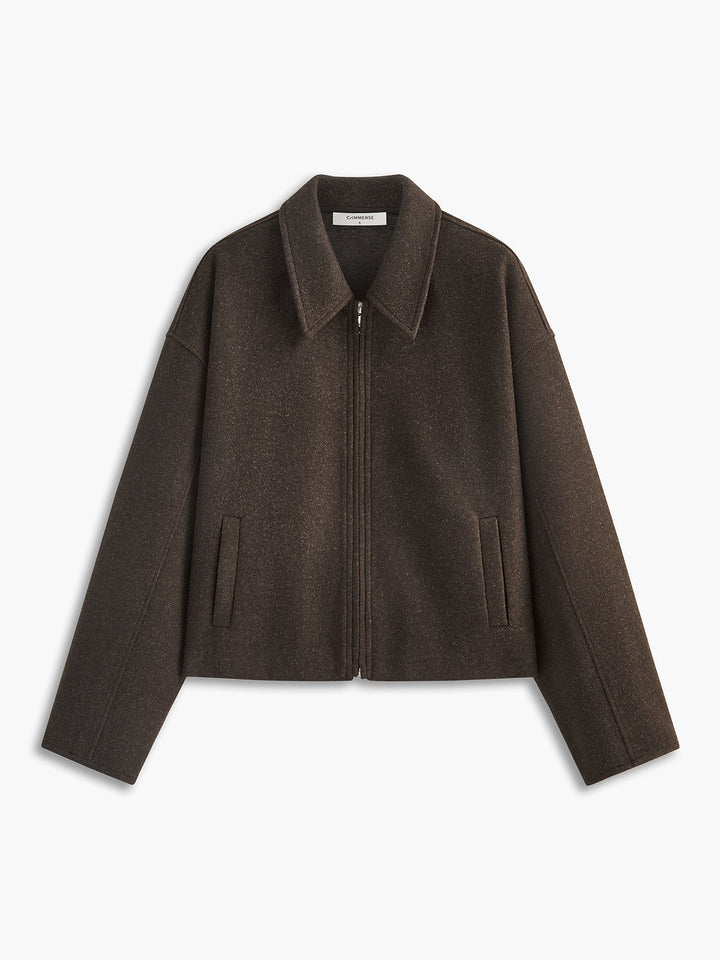 Luvik | Glidelås tweed jakke
