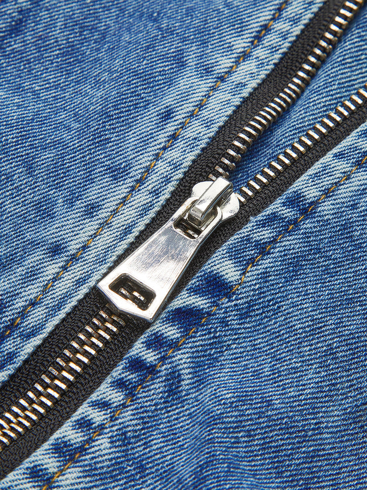 Luvik | Ermeløs Denim-panel Slim Jakke