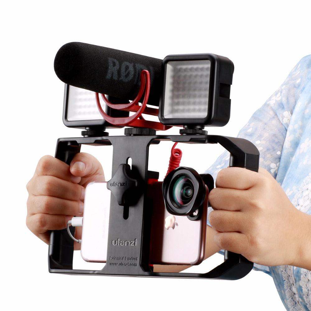 VideoGrip Smartphone Stabilizer – Profesjonell Film Bur med Kaldt Skofeste | Luvikno