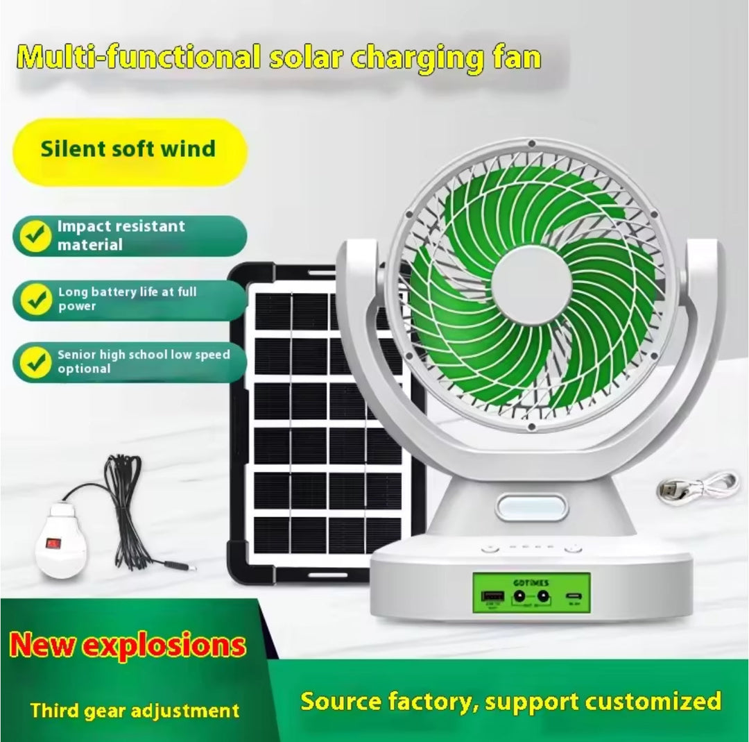 Solarvifte med multifunksjonslys | Luvikno